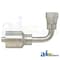 A & I Products Din Light 24 Seat 90 Degree Female Swivel O-Ring 4 x1 x1 A-F-DL9006-10-16-W - alternate 2